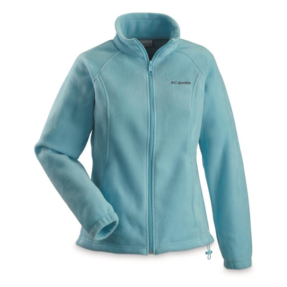 Columbia Classic Fit Fleece Blue Jacket EUC sz M